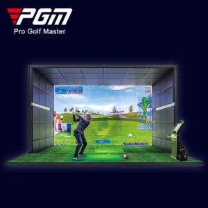 Máy mô phỏng chơi golf PGM MNQ001 dùng tại nhà, máy phân tích cú đánh 3D với màn hình theo dõi cú đánh, hệ thống đào tạo trong nhà và sân golf ảo