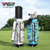 Túi đựng gậy golf du lịch PGM QB186 vỏ cứng in hình hoạt hình, dạng túi kéo có bánh xe.