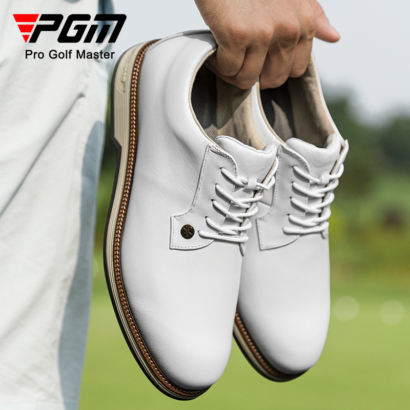 Giày golf nam thời trang, đi chơi dây buộc cao cấp da bò thật PGM XZ388