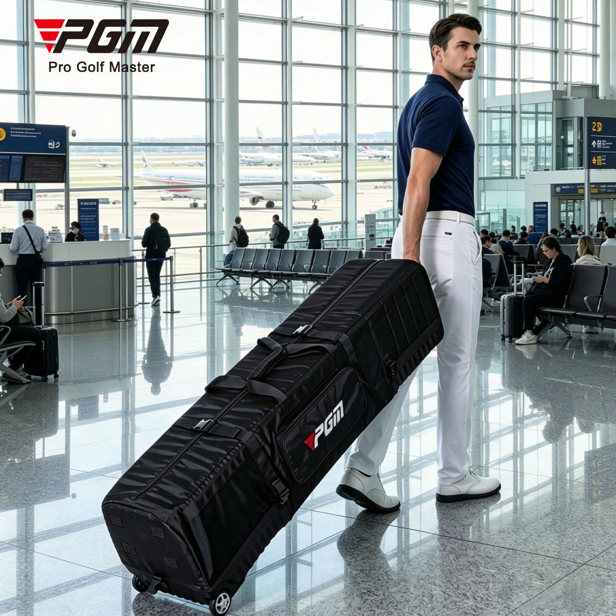 Túi hàng không golf PGM HKB022 – Vỏ Cứng ABS Chống Va Đập Tuyệt Đối